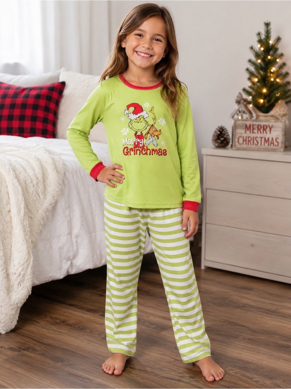 Kids Grinchmas Christmas Pajama Set – Size 9
